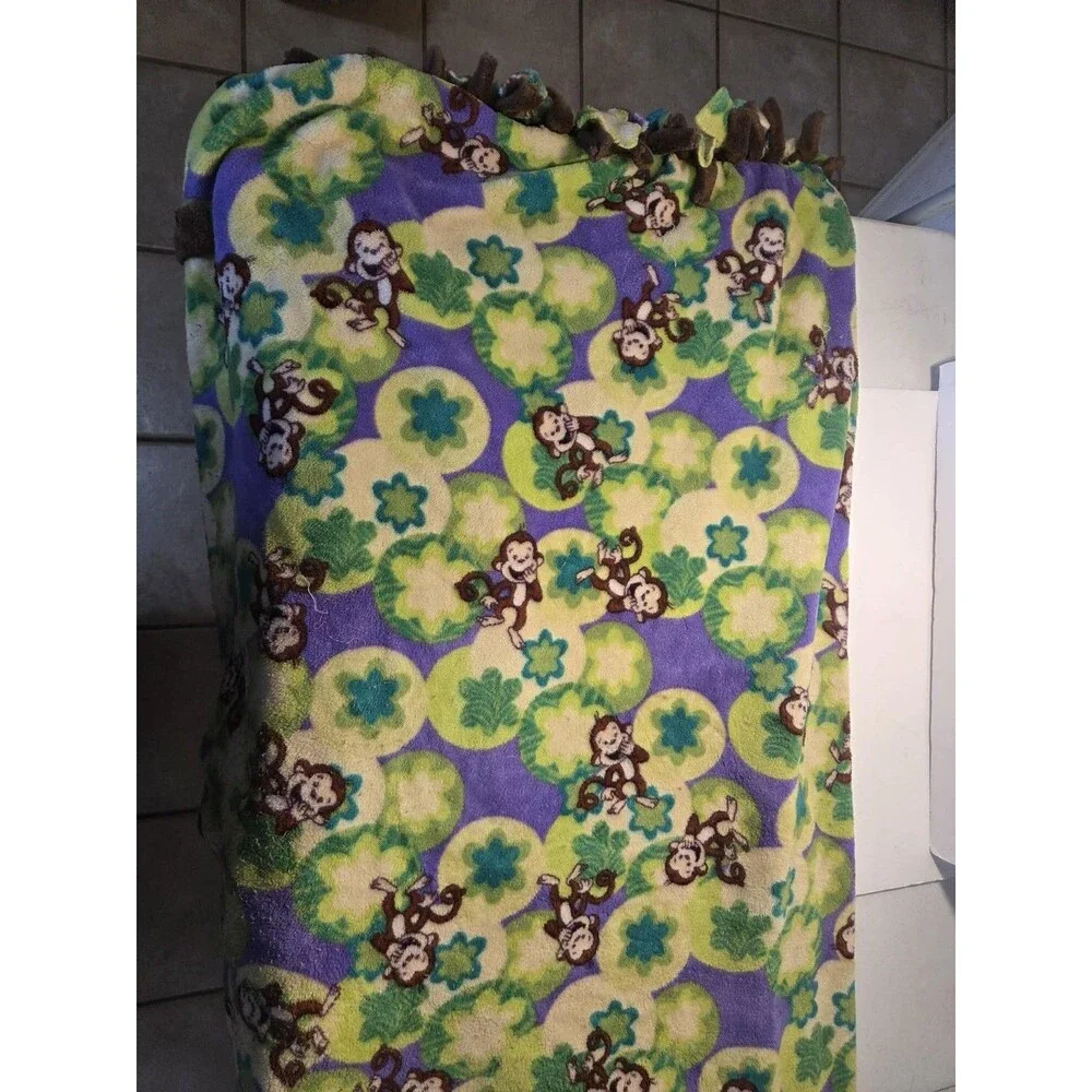 ZooFleece Monkey Green Primate Baboon Mammal Animal Cute Funny 50X60